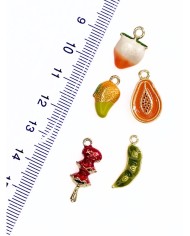 Pirinç Zirkon Mineli Bezelye Kolye Bileklik Ucu Charm 1 Adet