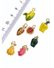 Pirinç Zirkon Mineli Mısır Koçanı Kolye Bileklik Ucu Charm 1 Adet