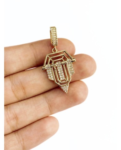 Pirinç Zirkon Taşlı Kolye Bileklik Ucu Charm 1 Adet