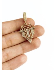 Pirinç Zirkon Taşlı Kolye Bileklik Ucu Charm 1 Adet