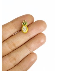 Pirinç Zirkon Taşlı Ananas Bileklik Ucu Charm 1 Adet