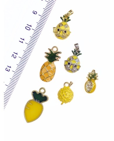 Pirinç Zirkon Taşlı Ananas Bileklik Ucu Charm 1 Adet