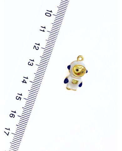 Pirinç Zirkon Mineli Astronot Kolye Bileklik Ucu Charm 1 Adet