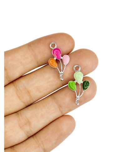 Pirinç Zirkon Mineli Balon Kolye Bileklik Ucu Charm Yeşil 1 Adet