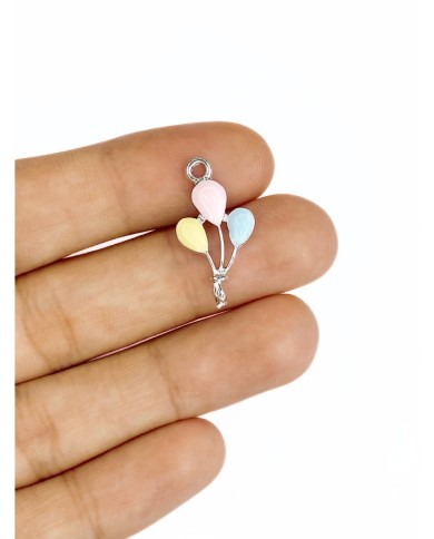 Pirinç Zirkon Mineli Balon Kolye Bileklik Ucu Charm Pembe Mavi Sarı 1 Adet