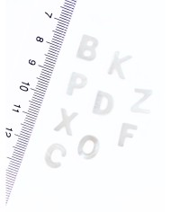 Sedef Altın Varaklı Çubuk Harf Kolye Bileklik Ucu Charm 8x10mm 1 Adet
