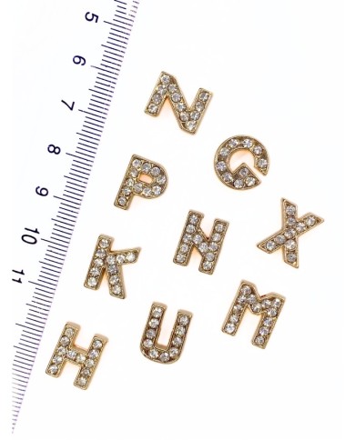Lak Kaplama Geçme Zirkon Taşlı Harf Kolye Bileklik Ucu Charm Altın 15x15mm 1 Adet