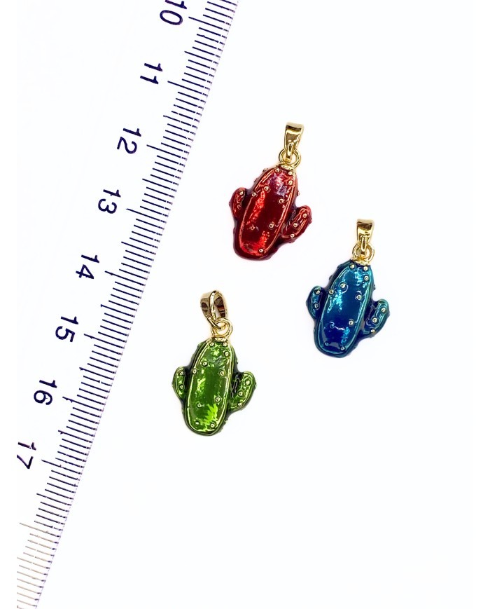 Pirinç Zirkon Mineli Kaktüs Kolye Bileklik Ucu Charm Kırmızı 1 Adet