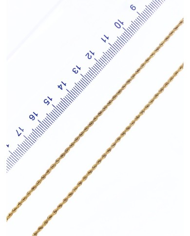 Çelik Burgu Zincir Kolye Bileklik Altın Renk 3x4mm - 1m