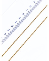 Çelik Burgu Zincir Kolye Bileklik Altın Renk 3x4mm - 1m