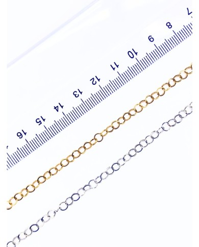 Çelik Geçmeli Yuvarlak Zincir Kolye Bileklik Nikel Renk 4x4mm - 1m