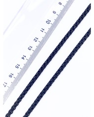 Çelik Geçmeli Kare Zincir Kolye Bileklik Siyah Renk 4x4mm - 1m