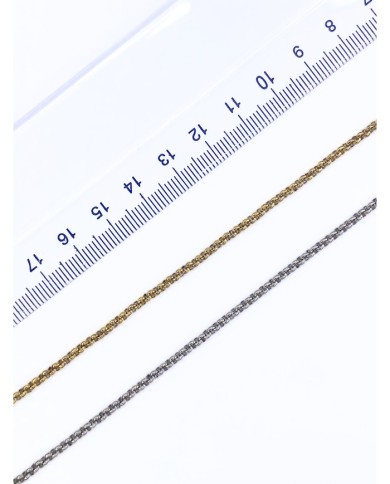Çelik Geçmeli Yuvarlak Zincir Kolye Bileklik Nikel Renk 3x3mm - 1m