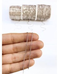 Çelik Yılan Zincir Kolye Bileklik Nikel Renk 1mm - 1m
