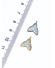 Pirinç Zirkon Taşlı Balık Kuyruğu Kolye Bileklik Ucu Charm Altın 1 Adet