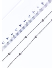 Çelik Top Zincir Kolye Bileklik Nikel Renk 4x4mm - 1m