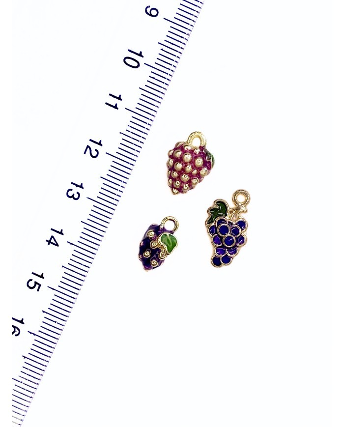 Pirinç Zirkon Mineli Salkım Üzüm Kolye Bileklik Ucu Charm 1 Adet