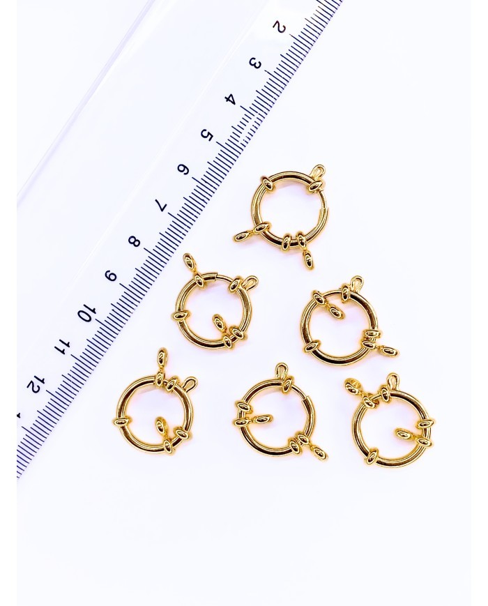 Çelik Gemici Klips Kilit Sarı 18x18mm - 1 Adet