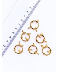 Çelik Gemici Klips Kilit Sarı 18x18mm - 1 Adet