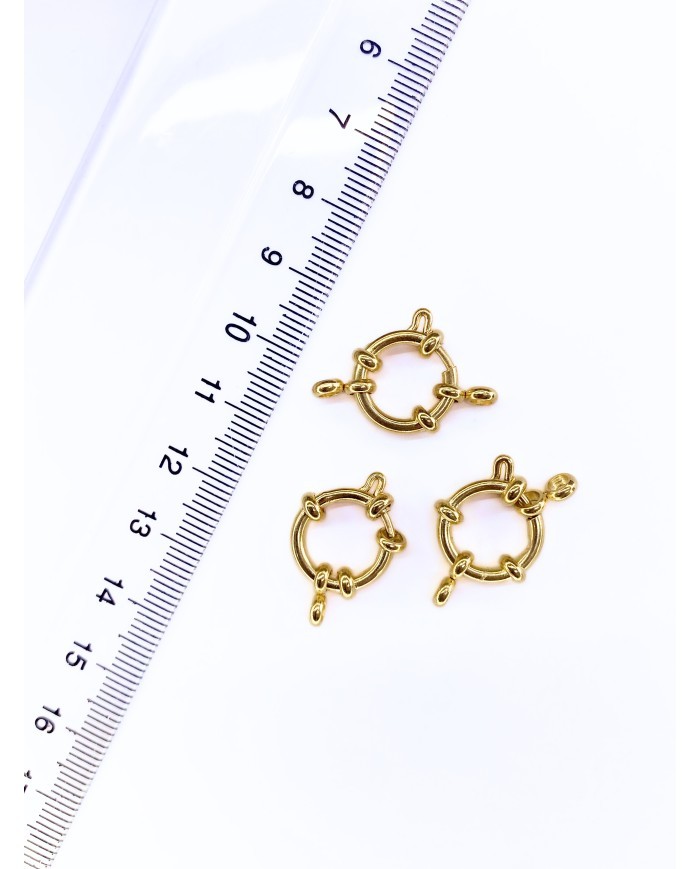 Çelik Gemici Klips Kilit Sarı 14x14mm - 1 Adet
