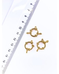 Çelik Gemici Klips Kilit Sarı 14x14mm - 1 Adet