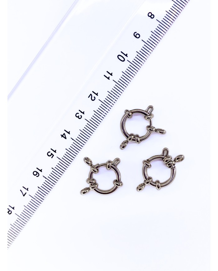 Çelik Gemici Klips Kilit Nikel 14x14mm - 1 Adet