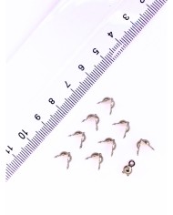 Çelik Midye Kapama Kolye Bileklik Nikel 4x8mm - 10 Adet