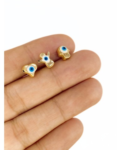 Pirinç Zirkon Mineli Melek Mineli Göz Kolye Bileklik Ucu Charm 1 Adet