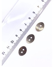 Çelik Düğme Kolye Bileklik İçin Nikel 14x10mm - 1 Adet