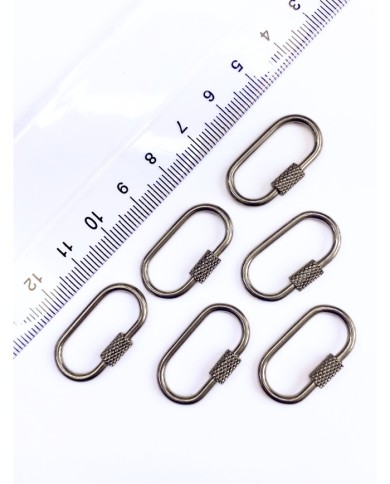 Çelik Kilit Karabina Nikel 15x26mm - 1 Adet