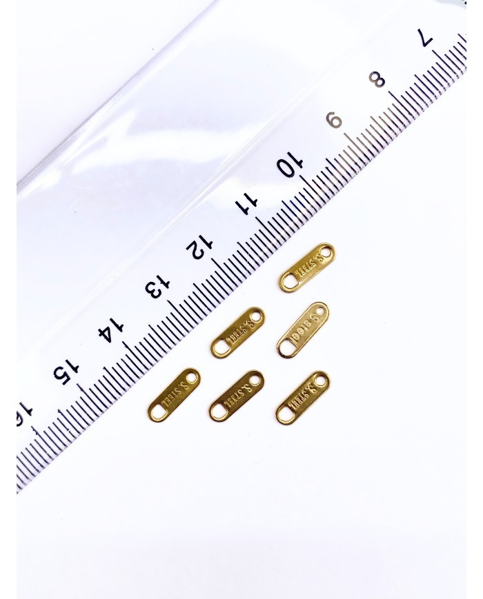 Çelik Plaka Stainless Steel Orijinallik Marka Aparatı Sarı 4x11mm - 1 Adet