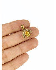 Pirinç Zirkon Taşlı Arı Kolye Bileklik Ucu Charm 1 Adet