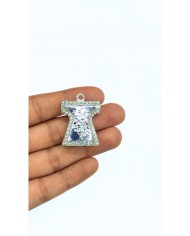 Zamak Kaftan Model Vav Motifli Tesbih İmamesi Sarı - 26x28mm