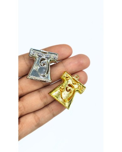 Zamak Kaftan Model Vav Motifli Tesbih İmamesi Sarı - 26x28mm