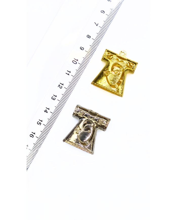 Zamak Kaftan Model Vav Motifli Tesbih İmamesi Sarı - 26x28mm