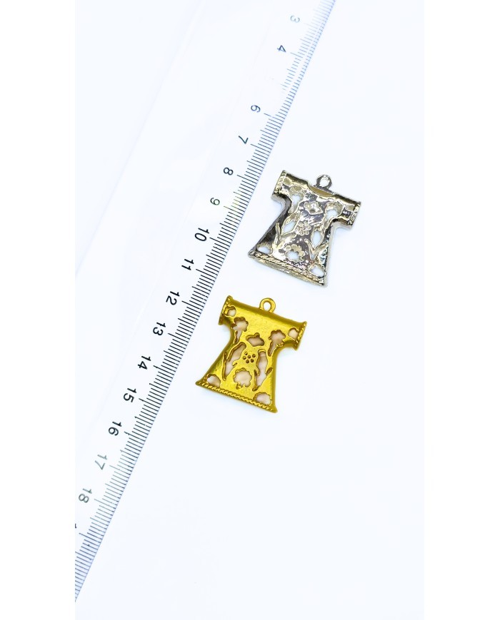 Zamak Kaftan Model Tesbih İmamesi Sarı - 25x30mm