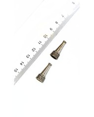 Zamak Desenli Tesbih İmamesi Nikel - 10x22mm