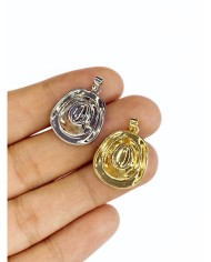 Pirinç Zirkon Mineli Kovboy Şapkası Kolye Bileklik Ucu Charm Gümüş 1 Adet