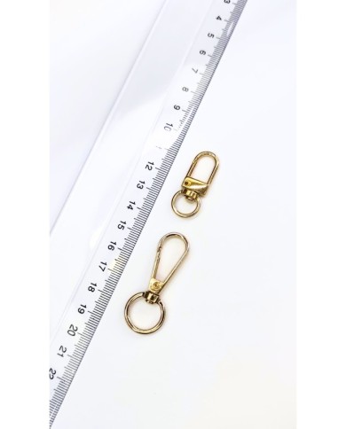 Papağan Yaylı Kanca Anahtarlık Klips Altı Yuvarlak Nikel 18x46mm - 1 Adet