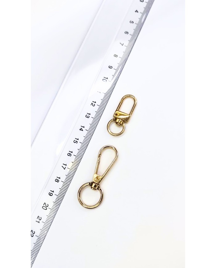 Papağan Yaylı Kanca Anahtarlık Klips Altı Yuvarlak Nikel 18x46mm - 1 Adet