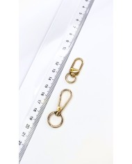 Papağan Yaylı Kanca Anahtarlık Klips Altı Yuvarlak Nikel 18x46mm - 1 Adet