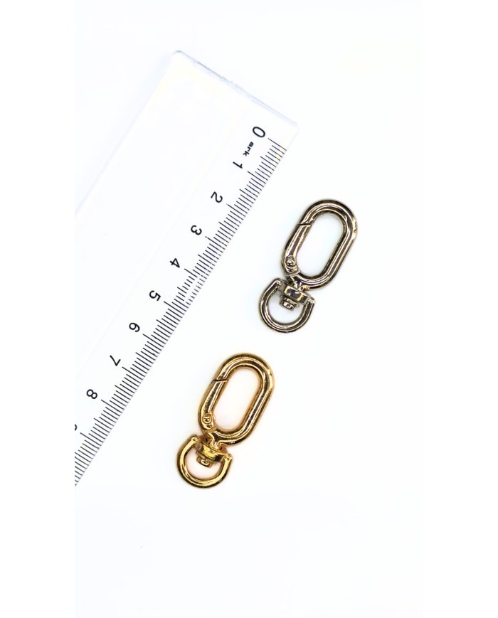 Paris Yaylı Kanca Anahtarlık Çanta Askısı Sarı 16x37mm - 1 Adet