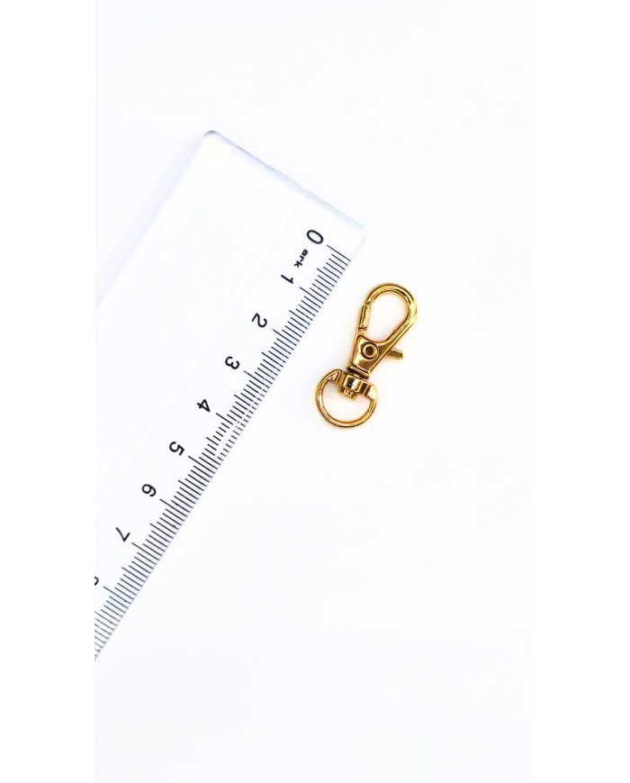 Paris Yaylı Kanca Anahtarlık Çanta Sarı 12x31mm - 1 Adet