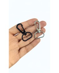 Yaylı Kanca Çanta Askı Aparatı Siyah 25x40mm - 1 Adet