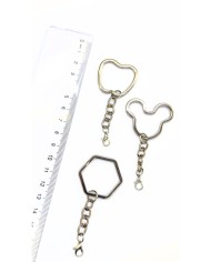 Anahtarlık Çanta Halkası Uzatma Zincirli Altıgen Nikel 31x34mm - 1 Adet
