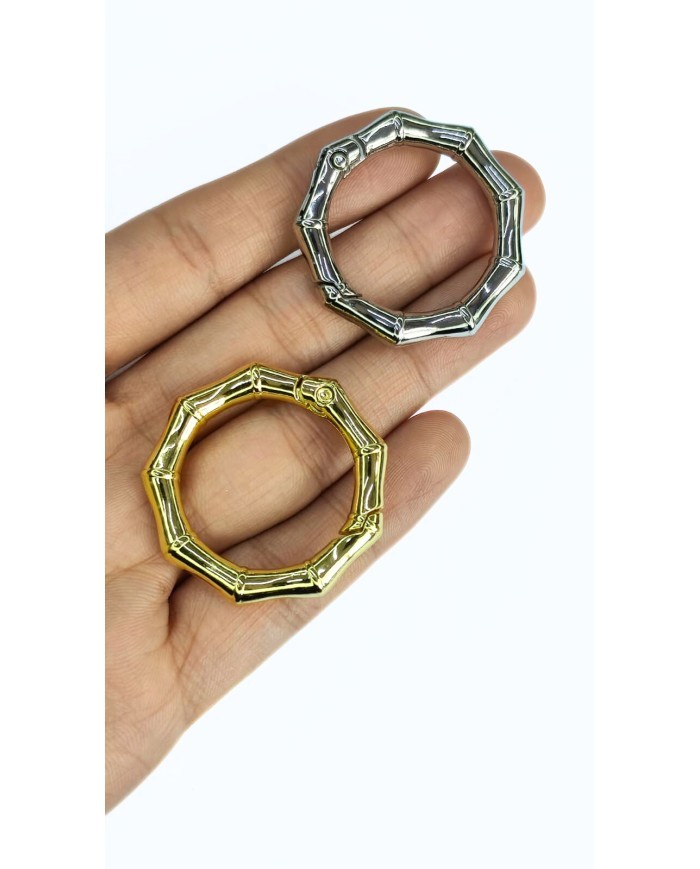 Yaylı Kanca Anahtarlık Çanta Askı Aparatı Köşeli Sarı 36x36mm - 1 Adet
