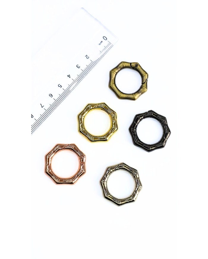 Yaylı Kanca Anahtarlık Çanta Askı Aparatı Köşeli Bakır 29x29mm - 1 Adet