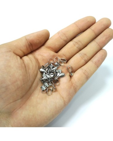 Reçine Epoksi Takı Kıskacı - Nikel Gümüş - 10 Adet