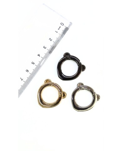 Yaylı Kanca Anahtarlık Çanta Askı Aparatı Ayıcık Nikel 26x26mm - 1 Adet