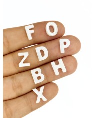 Sedef Altın Varaklı Çubuk Harf Kolye Bileklik Ucu Charm 8x10mm 1 Adet
